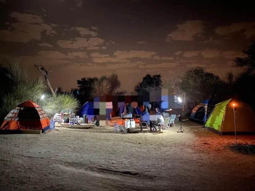 night camping in al qudra