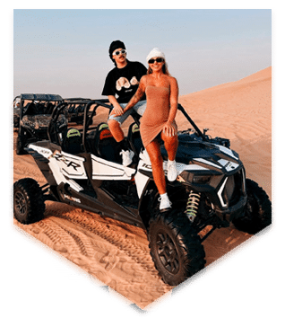 polaris rzr 4 seater in Arabian desert